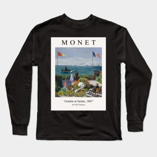 Claude Monet Painting - Garden at Sainte Long Sleeve T-Shirt